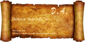 Dobra Adrián névjegykártya