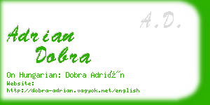 adrian dobra business card